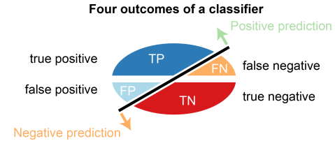 Four outcomes of classification.